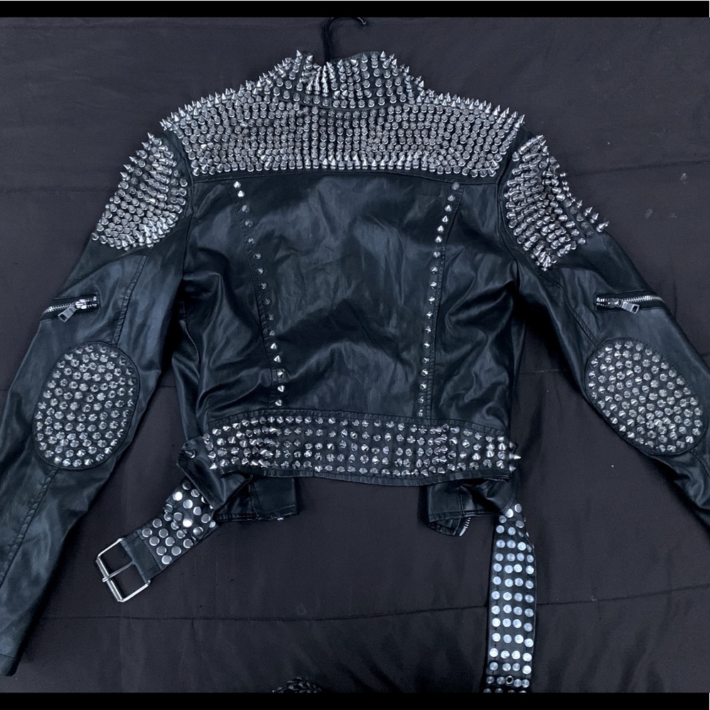 SALE !! Leather Jacket with Real heavy Studs